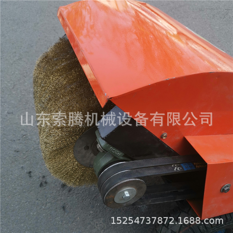 索腾牌手扶式钢板除锈机 钢刷打磨除锈机 手提式平台槽钢除锈机