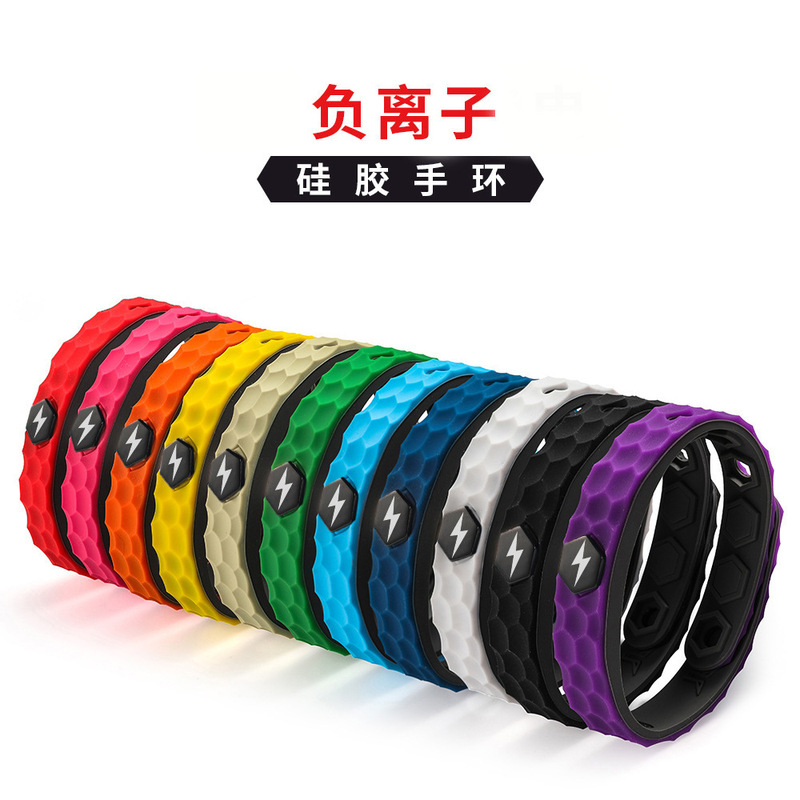 Anti-Static Bracelet, Negative Ion Energy Bracelet, Anti-Static Sports Bracelet, Fashionable Metal and Silicone Jewelry