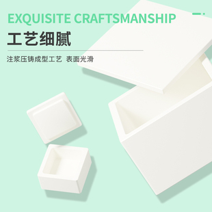 Alumina Crucible with Lid Square Laboratory High Temperature Resistant Tube Muffle Furnace Magnetic Boat Ark Porcelain Boat Corundum