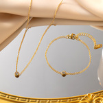 轻奢高级迷你单钻钛钢项链女抖音爆款流行饰品首饰吊坠配饰锁骨链