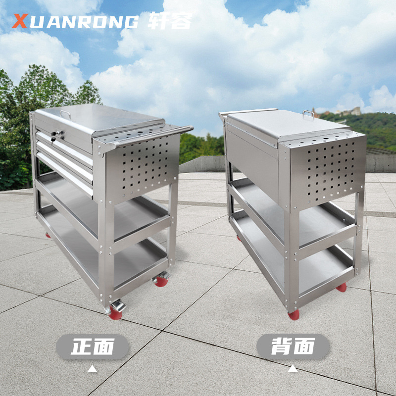 Cajón-tipo herramienta de reparación de automóviles Taller de piezas de herramientas de trabajo pesado armario Carro de almacenamiento de coches rack de almacenamiento