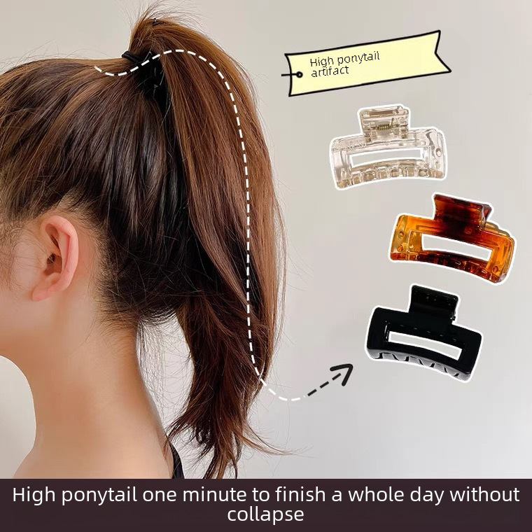 Acrylic transparent grip clip women's small hair grip high ponytail fixed hairpin small clip headdress bangs hairpin wholesale_voghion.com