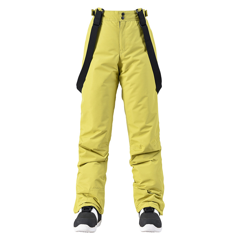 Damenbekleidung Skihosen für Damen und Herren, wind- und wasserdicht, für den Winter im Freien, warm, verdickte Single-Board-Doppel-Board-Latzskihose_voghion.com