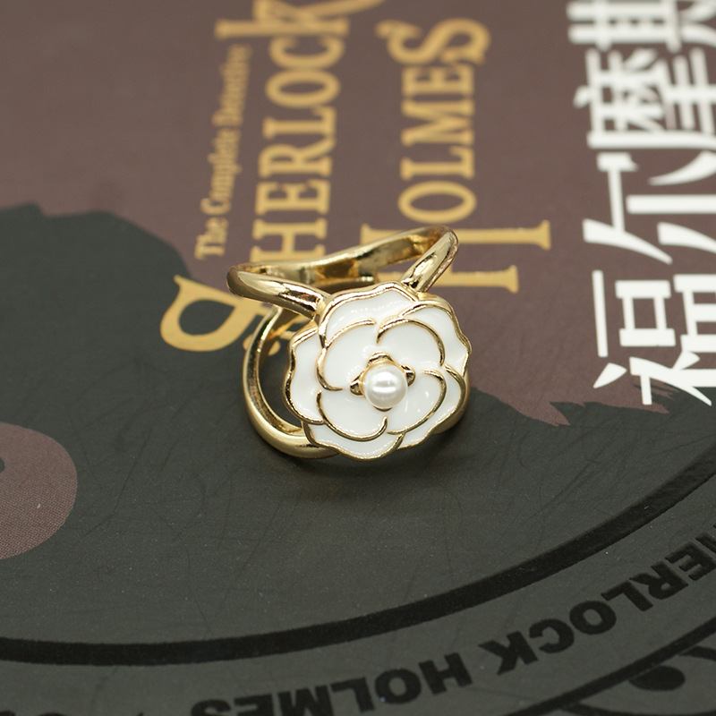 De gama alta de seda bufanda hebilla Camelia de doble uso de la decoración grande bufanda chal hebilla abrigo cinturón hebilla de joyería en la acción al por mayor