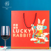 Manufactor goods in stock Year of the Rabbit new pattern red wine Gift box red wine Pull out Carton Wine Glass suit LOGO