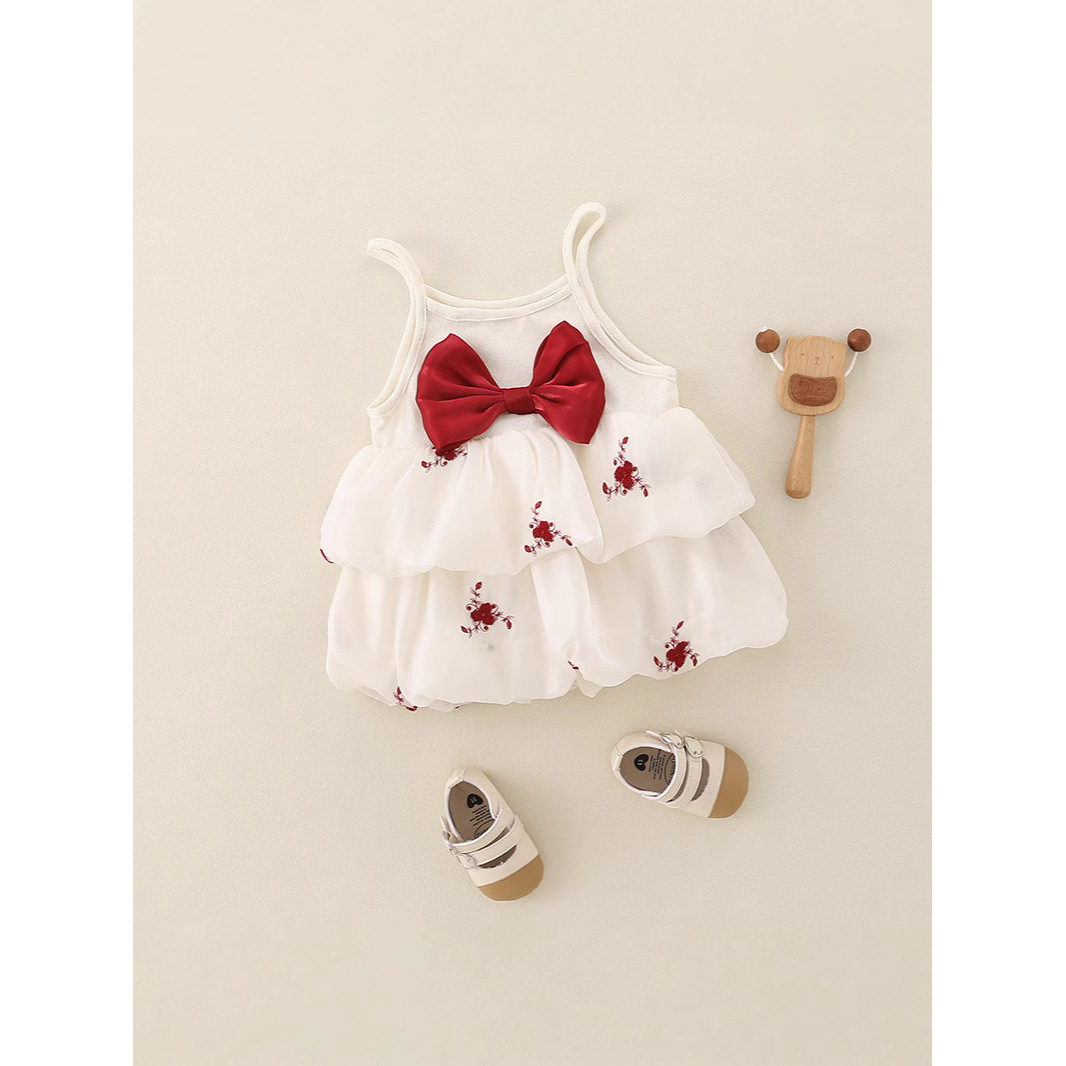 Ropa para bebés, una pieza delgada, vestido de verano, falda de pastel de princesa para bebés, mamelucos lindos, estilo de verano para recién nacidos