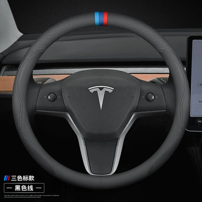 Steering wheel cover 21 model3 modelY modelX - ultra-thin-round-black-line-three-color-label-other