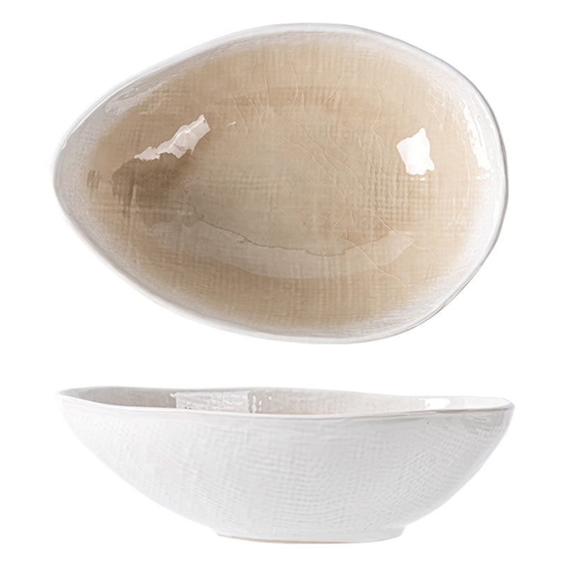 Pocos modelos ~ grieta de hielo tazón de forma especial tazón de verduras tazón de ensalada de frutas para el hogar tazón de plato frío tazón de fideos tazón de cerámica al por mayor