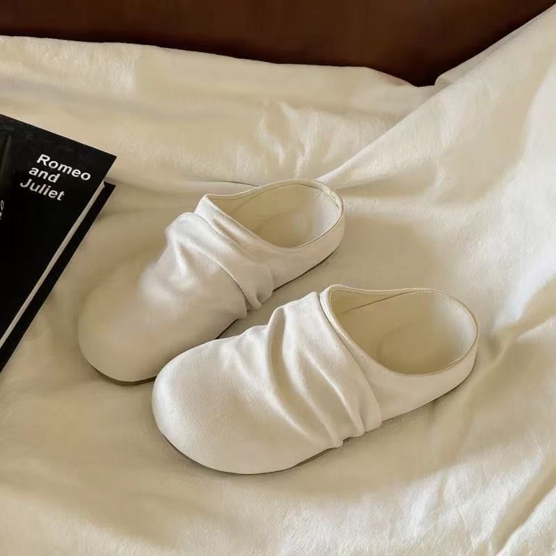 Mules retro estilo Birkenstock con punta cerrada para mujer, nuevos mocasines casuales sin cordones de moda para la primavera de 2026._voghion.com