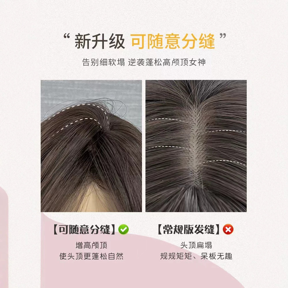 Peluca femenina gradiente de color peluca larga y rizada peluca cabeza completa venta al por mayor Internet celebridad peluca cabeza cubierta japonés y coreano image 5