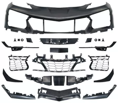 Suitable for Coraettec8 Corvette Z06 Body Kit, Front Bumper, Rear Bumper, Side Skirts, Front Lip (Big Surrounded) - cvt-corvette-c8-20-models-z06-front-surround