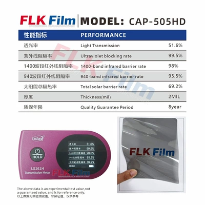 Magnetron-Controlled Titanium Nitride Automotive Solar Automotive Film - 152m30m-magnetron-titanium-nitride-cap-505hd-front-block