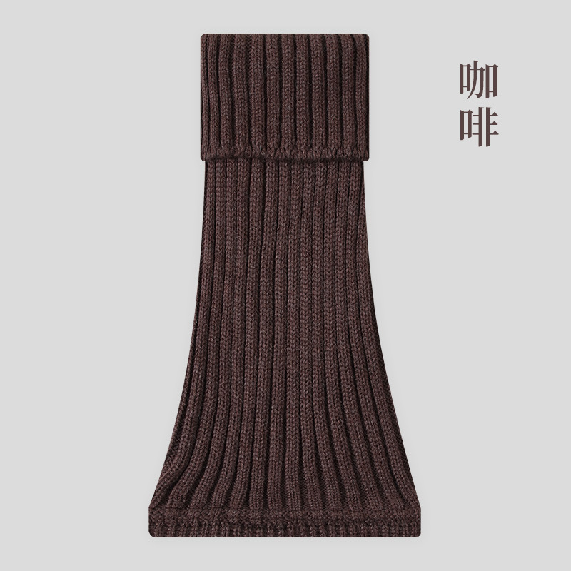 Calcetines de punto de lana de color puro, calcetines de pila, calcetines de pantorrilla japoneses, otoño e invierno, mangas de pierna jk, calcetines Haining simples y versátiles