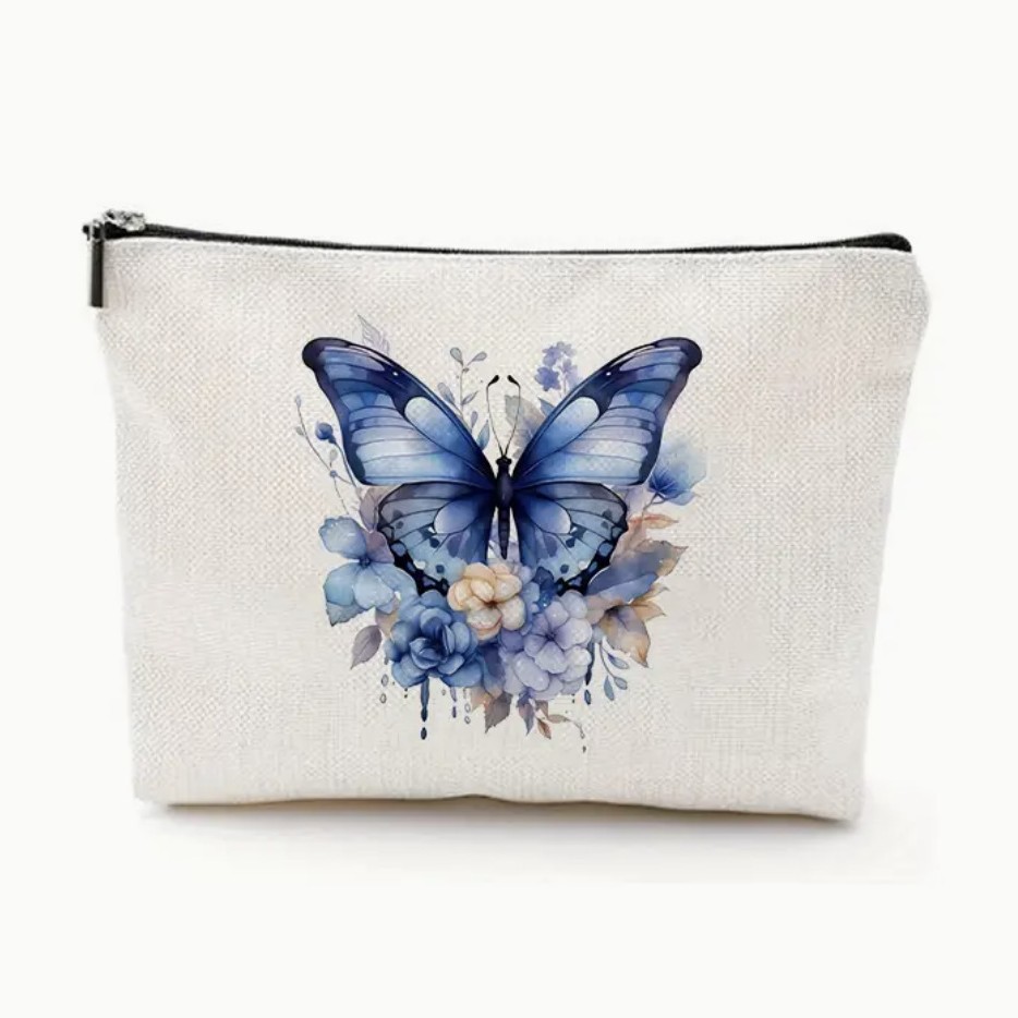 Amazon Butterfly transfronterizo impresión doble cara bolsa de lavado nueva bolsa de viaje bolsa de accesorios de belleza bolsa al por mayor