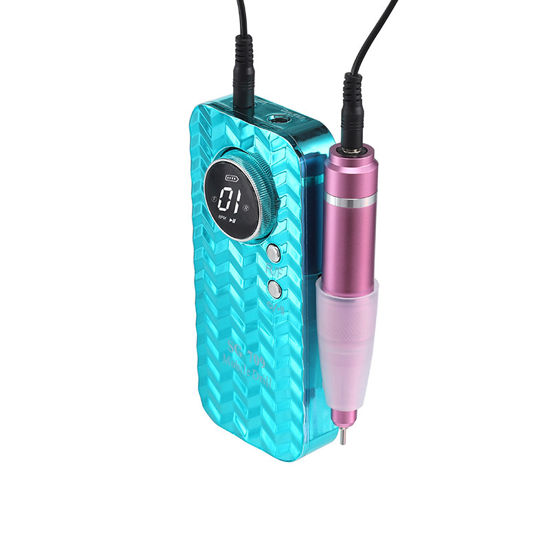 Nuevo amolador de uñas SG709 almacenamiento portátil de uñas de pulido de uñas descargador de uñas de pulido de lápiz eléctrica amolador de uñas