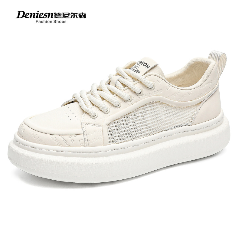 "Net-Through" Single-Net Denilson 2026 Men's Shoes Spring and Summer Breathable Thick-Soled Sneakers White Sneakers Sports Shoes "Net-Through" Single-Net Denilson 2026 Men's Shoes Spring and Summer Breathable Thick-Soled Sneakers White Sneakers Sports Shoes