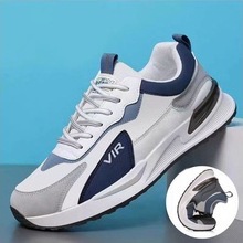 Zapatillas de Running Bajas para Hombre de Piel Sintética Transpirables y Ligeras para Uso Diario