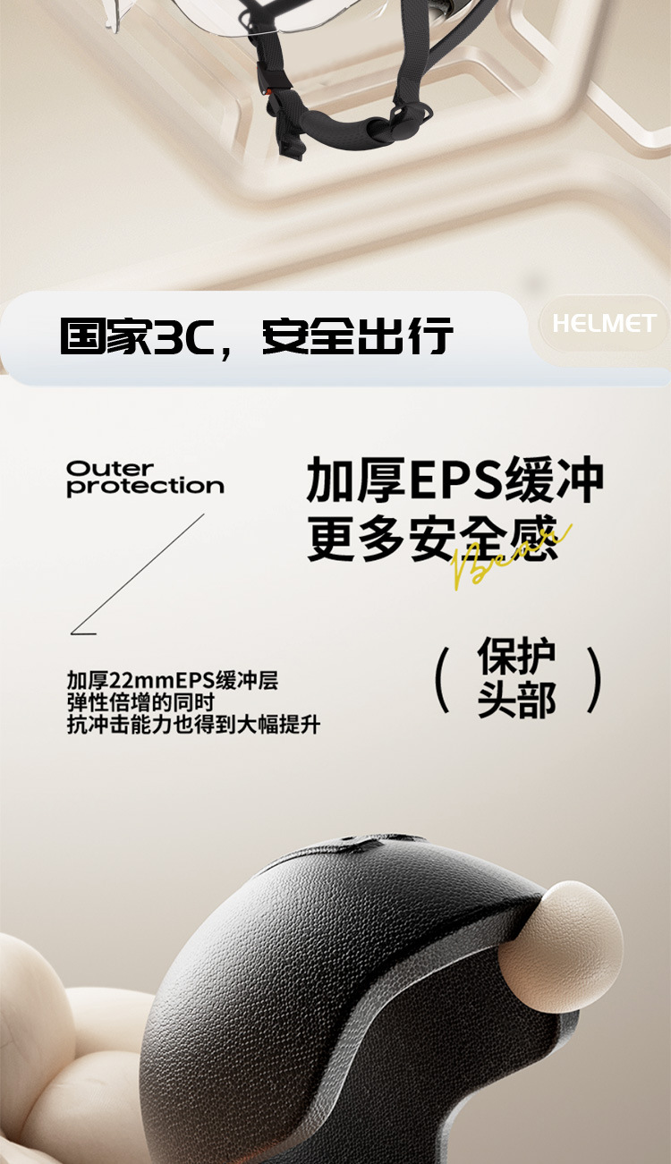 New national standard electric battery car 3C helmet four seasons universal men's and women's motorcycle helmet summer sunscreen half helmet