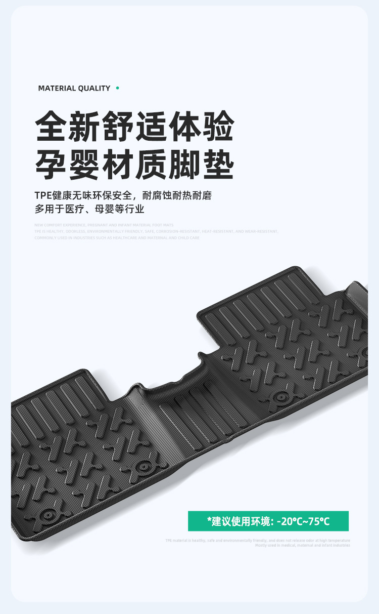 Suitable for 24-27 Model Zhiji L6 Cars, Special Car-Specific Tpe Floor Mats, Trunk Mats, and Seat Back Cushions