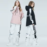 Лыжная Толстовка Лыжный костюм для женщин и мужчин Пара Лыжный костюм для сноуборда Теплый утолщенный лыжный костюм с капюшоном