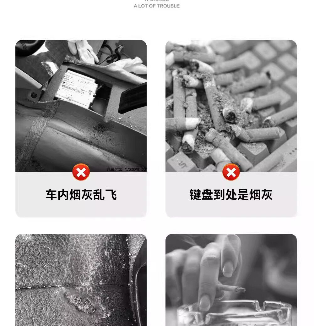New three-in-one mini ashtray for cars, no ash spillage, a great item for lazy people, plastic gift, portable cigarette holder