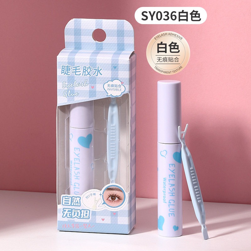 LMLTOP pegamento de pestañas falsas pegamento invisible natural pegamento de doble párpado belleza pegamento de pestañas SY036