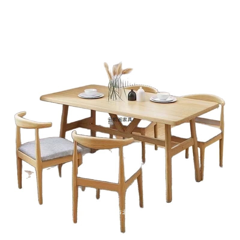 Fábrica de venta directa mesa de comedor de madera de pino pequeña casa de alquiler mesa de comedor casera mesa de comedor pequeña mesa