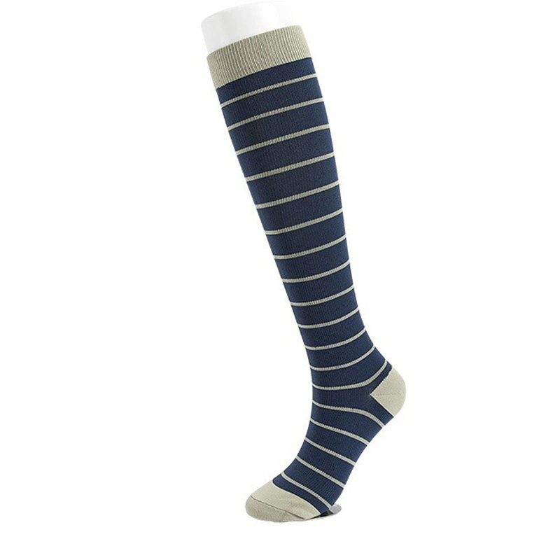 Compression Running Socks, Unisex Jacquard Knee-High Socks, Multiple Patterns, S/M & L/XL
