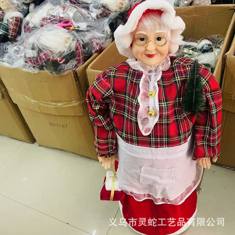 クリスマスサンタクロース生地サンタグレーベストクリスマス人形窓装飾装飾品メーカー卸売|undefined