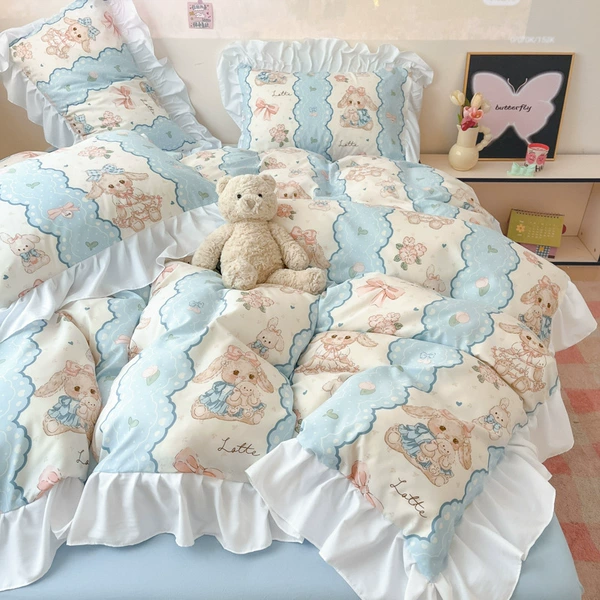 Lace style-blue lace rabbit