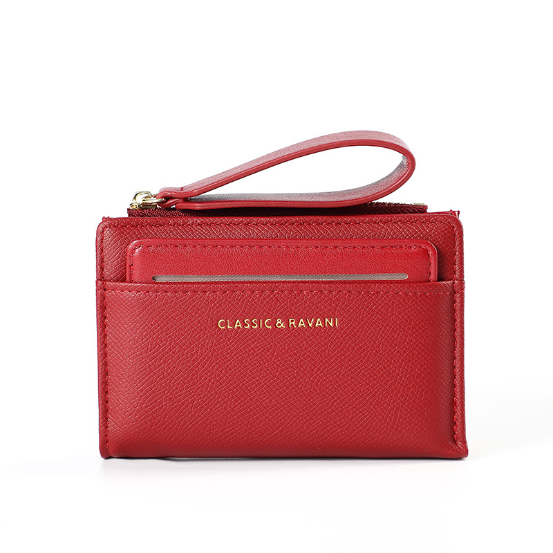 Nueva billetera de mujer corta bolsa de tarjetas de color sólido2024 mujeres de alto nivel sentido transfronterizo cremallera fuente de bolso de cambio fabricantes