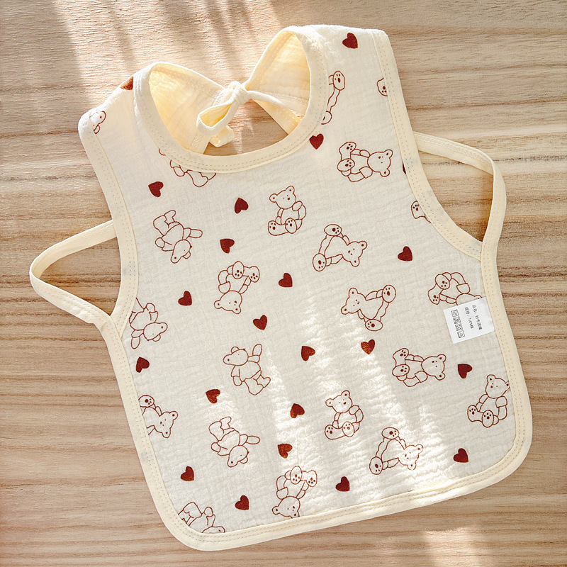 Babecera de algodón para bebés y bebés, toalla de saliva impermeable, toalla de almohadilla de leche anti-vomitación, bolsillo de comida, otoño y invierno