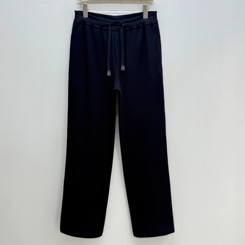 BORBOTIE casual pants for men, 2026 autumn/winter new collection, elastic waistband with drawstring, navy blue, stretch cotton, jogging pants