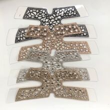 半成品女凉鞋面烫钻 TPU底闪钻鞋材水钻烫钻鞋面加工辅料厂家直供