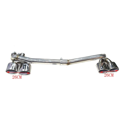 Suitable for Mercedes-Benz W204 exhaust Exhaust pipe - four-silver-mouths-26-wide