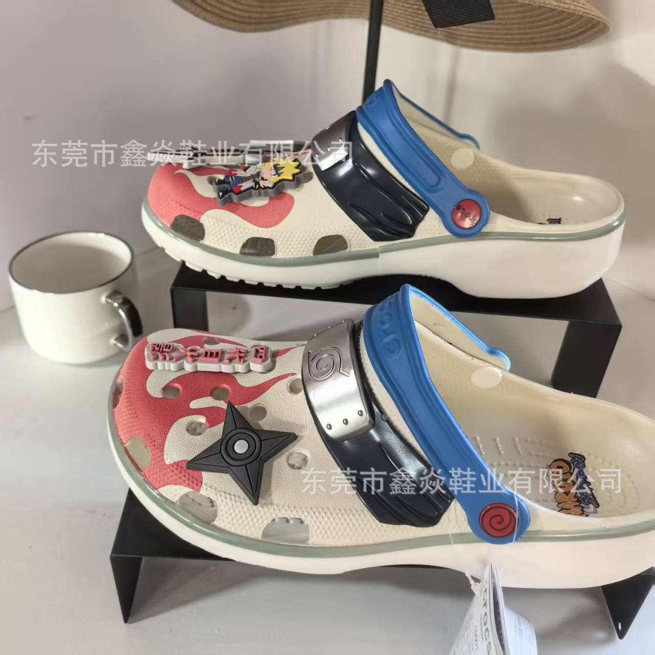 夏季新款Corss火影忍者炫酷卡通时尚户外洞洞鞋凉拖鞋工厂现货