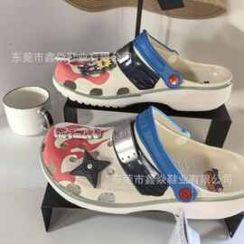 夏季新款Corss火影忍者炫酷卡通时尚户外洞洞鞋凉拖鞋工厂现货