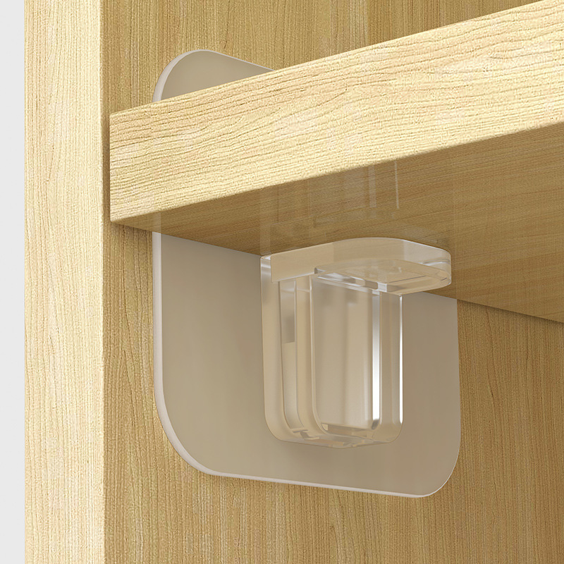 Punch-free Partition Holder Holder Laminar Holder Wardrobe Cabinet Nail-free Adhesive Support Plate Shelf Triangular Bracket
