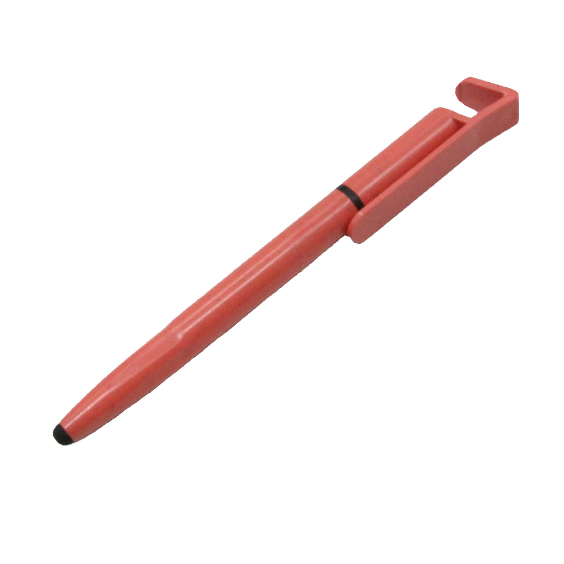 Bolígrafo 3 en 1, soporte para teléfono, lápiz táctil, logotipo con limpiador de pantalla, material de paja de trigo, venta al por mayor del fabricante.