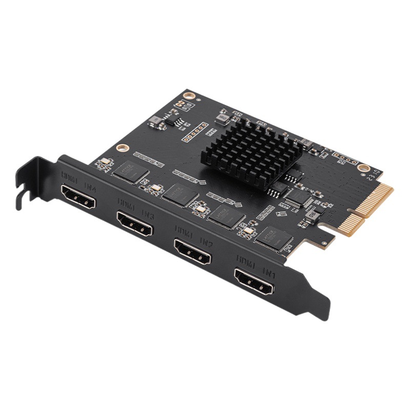 Tarjeta de captura HDMI de 4 vías multicanal HD 1080p video conferencia transmisión en vivo Director soporte VMIX streaming OBS