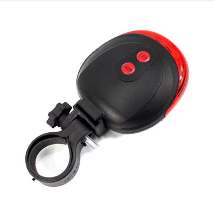 Bicicleta transfronteriza luz trasera láser luz de advertencia bicicleta de montaña montar equipo 5LED ronda UFO