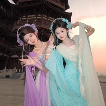 欢天喜地七仙女电视剧同款汉服女仙气飘逸夏日绝美古风连衣裙古装