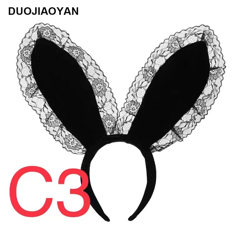 Sensory Accessory Set with Eye Mask, Cat Ear Headband, Bell Collar and Lace Gloves — detail image 30