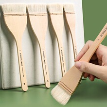 羊毛刷水彩画笔丙烯排刷羊毛底纹笔水粉笔板刷国画美术生水彩笔油