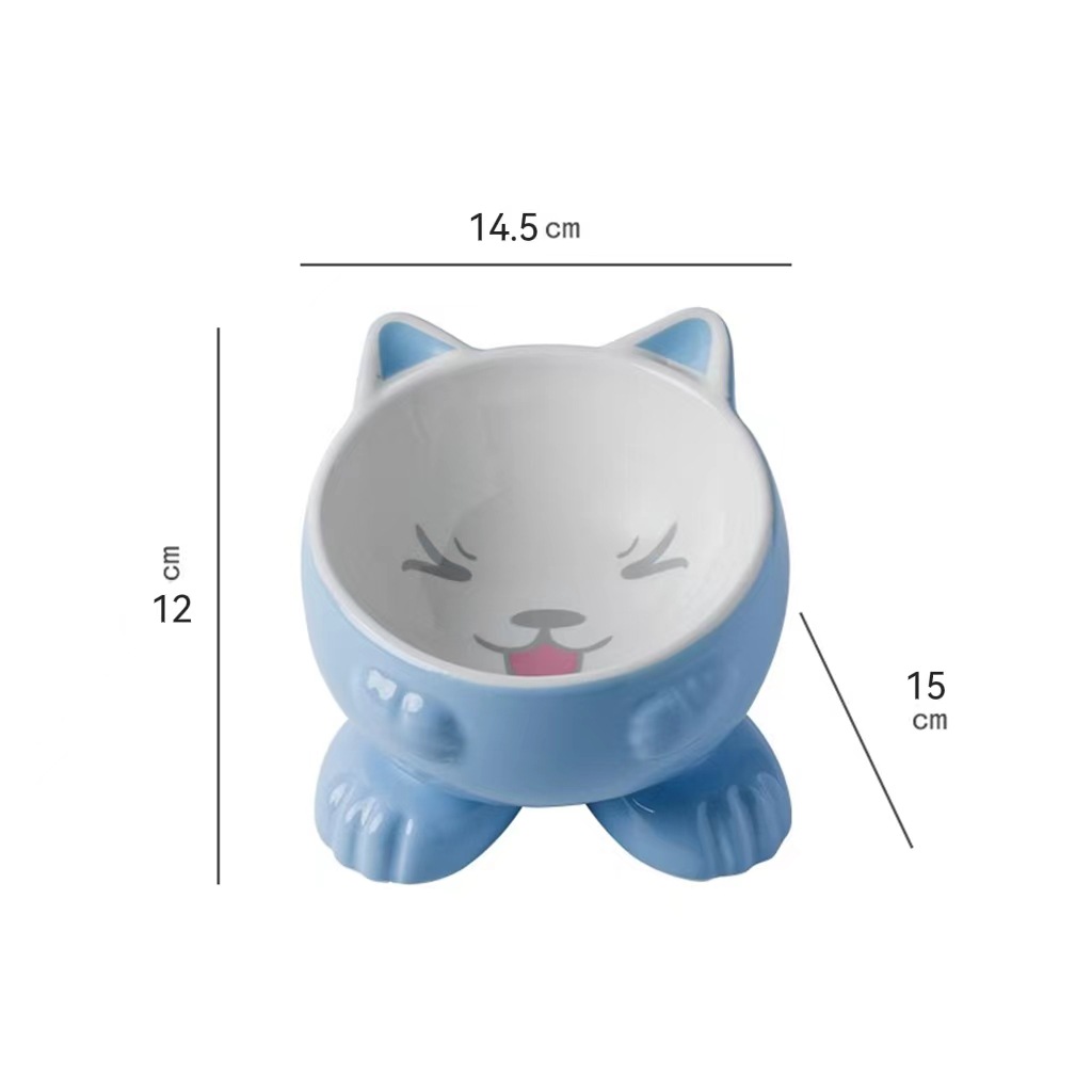 파란 고양이 귀 그릇