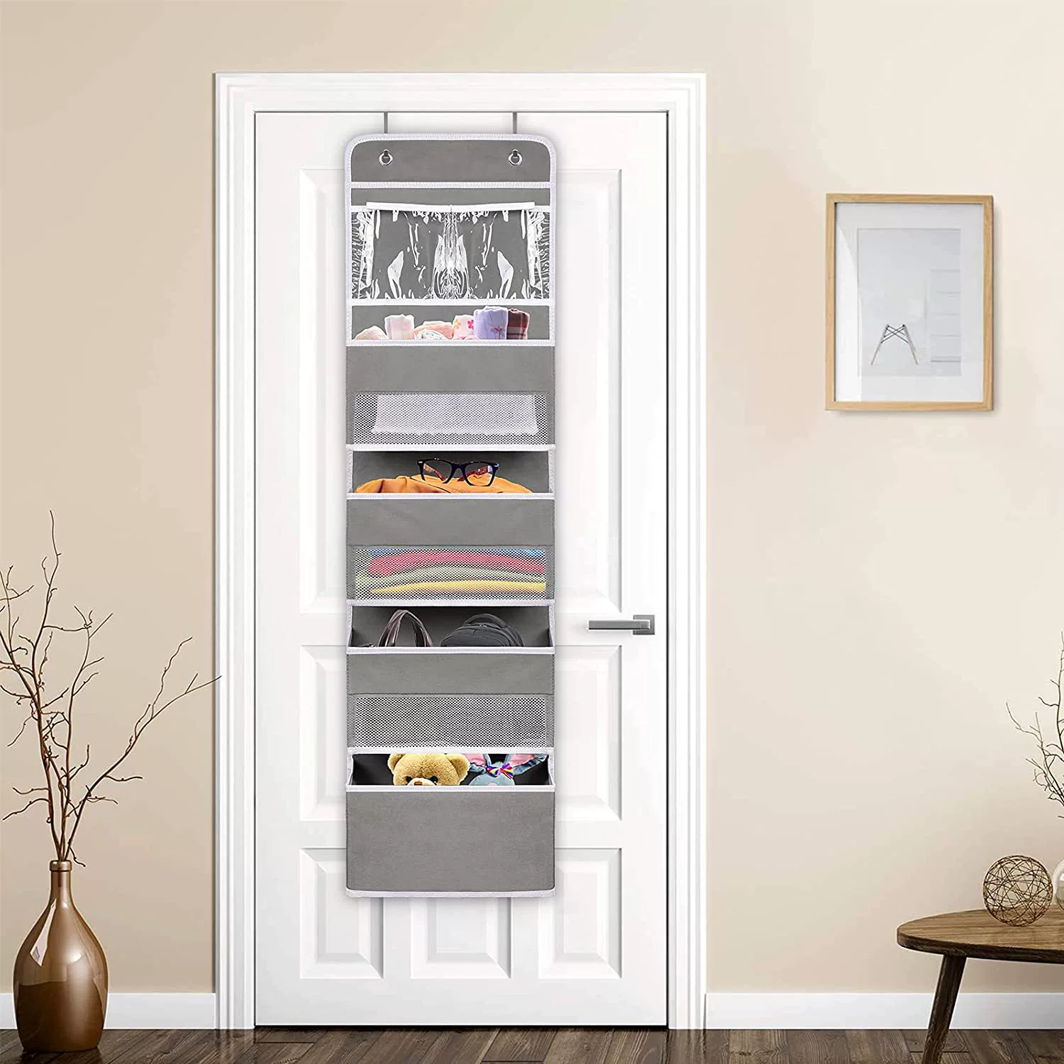 Postpartum bandage non-woven cloth, storage system, transparent hanging organiser