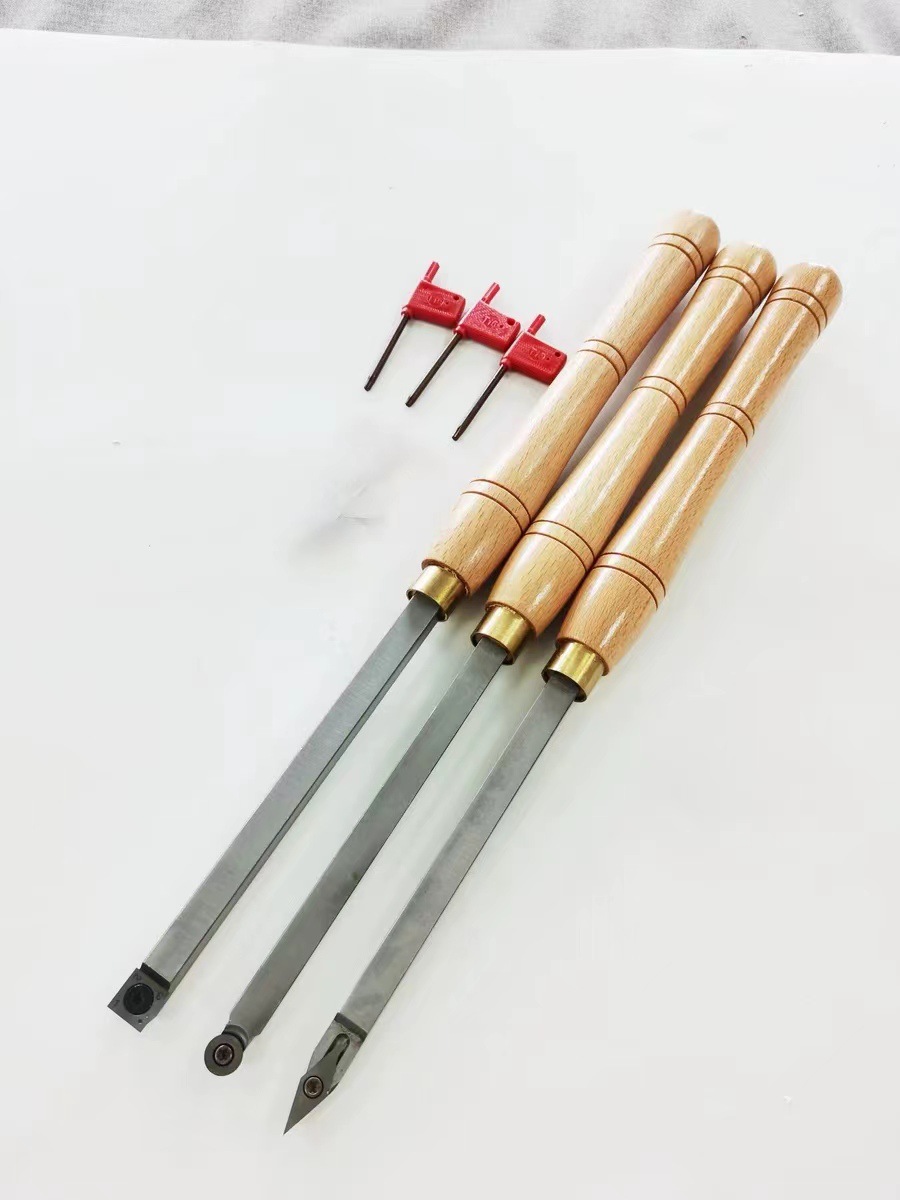 버려진 터닝 도구 정사이즈 너도밤 나무 손잡이 사각 막대 3 피스 폼 박스