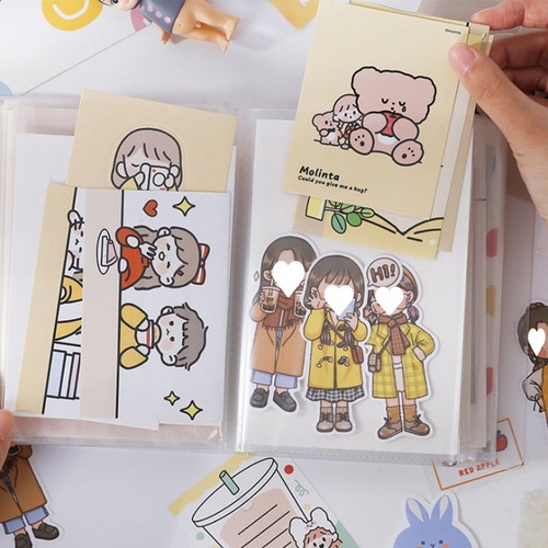 Organ Bag Folder Handbook Sticker Storage Book 3-inch 56 Collection A6 Large Capacity 240 Card Slots Bills and Business Cards