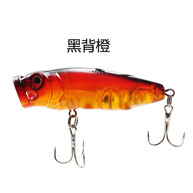 2Pcs Topwater Popper Fishing Lure 70mm/8.5g Hard Plastic Minnow Popper Baits Fishing Tackle