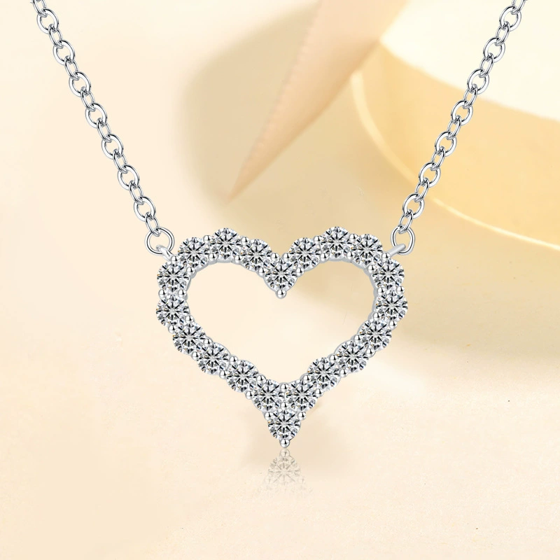 925 Серебряный Мосанг бриллиантовое ожерелье